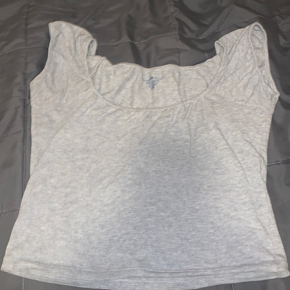 brandy melville heather grey eden crop top